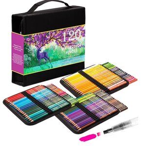 Watercolor Pencils By Kalour 120 count plus water brush